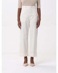 Max Mara - Wide Leg Culottes Cuffed Hems - Lyst