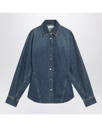 Alaïa - Rounded Denim Shirt - Lyst
