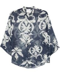 Forte Forte - And Printed Linen-Silk Blend Shirt - Lyst