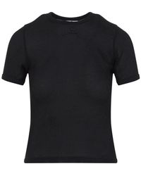 Courreges - Textured Mesh Short-Sleeved Top - Lyst