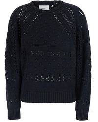Isabel Marant - 'Luce' Crew Neck Sweater With Perforated Design - Lyst