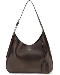 Prada - Boogie Medium Leather Shoulder Bag - Lyst