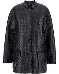 Gucci - Jacket With Embossed All-Over Gg Logo - Lyst