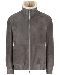 Brunello Cucinelli - Shearling Leather Jacket - Lyst