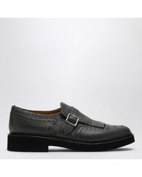 Doucal's - Leather Shoes With Buckle And Fringes - Lyst