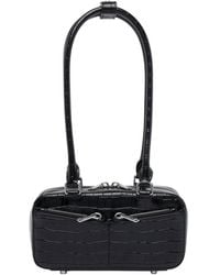 Self-Portrait - Self Portrait Croc Leather Mini Shoulder Bag - Lyst