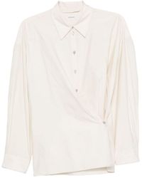 Lemaire - Cotton And Silk Blend Shirt - Lyst