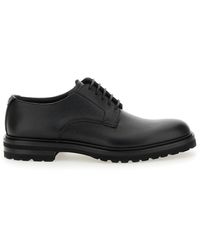 Dolce & Gabbana - 'Altavilla' Derby Lace-Up Shoes With Metal Dg Logo On Heel - Lyst