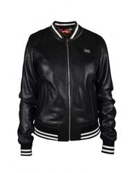 Philipp Plein - Leather Bomber Jacket With Heart - Lyst
