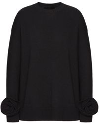Valentino - Rose-Appliquã Sweater - Lyst