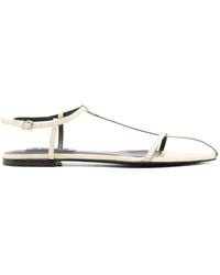Jil Sander - Leather Flat Sandals - Lyst