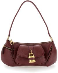 Chloé - Chloã 'The 99' Bordeaux Shoulder Bag With Padlock - Lyst