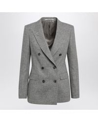 Tagliatore - Double-Breasted Jacket With Herringbone Pattern - Lyst