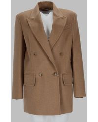 Max Mara - Double-Breasted Camel Hair Jacket "Olimpia" - Lyst