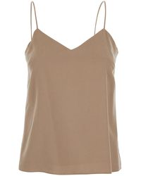 Max Mara - 'Umbria' Top With Thin Straps And V-Neckline - Lyst