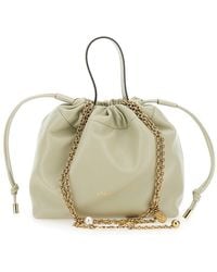 Chloé - Chloé Icons' Shoulder Bag With Drawstring Closure And Logo Lettering On The Front - Lyst