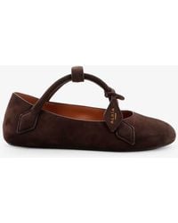 Alaïa - Le Teckel Suede Ballet Flats - Lyst