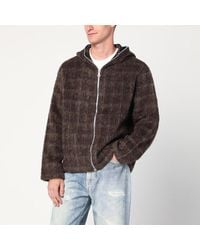 Our Legacy - Check-Pattern Wool-Blend Sweatshirt - Lyst