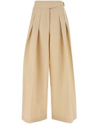 Zimmermann - Sand Stretch Wool Valiant Wide-Leg Pant - Lyst