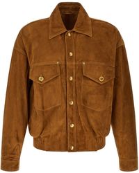 Versace - Suede Blouson - Lyst