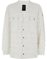 Rick Owens - Down Jacket With Logo Patch On The Sleeve And Snap Buttons - Lyst