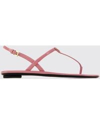 Prada - Leather Logo Thong Sandal - Lyst
