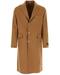 Gucci - Camel Wool Blend Coat - Lyst
