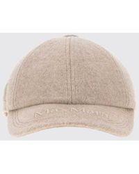 Max Mara - Tonal Embroidered-Logo Cashmere Baseball Cap With Rigid Visor - Lyst