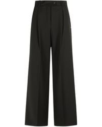 Sportmax - 'Vela' Dark Virgin Wool Pants - Lyst