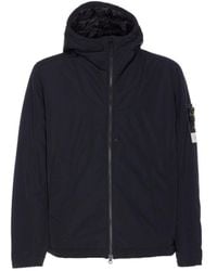 Stone Island - Micro Twill Logo Down Jacket - Lyst