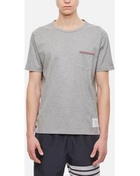 Thom Browne - Ss Rwb Pocket Jersey Cotton T-Shirt - Lyst