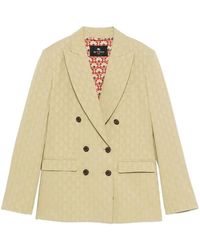 Etro - Fitted Double-Breasted Jacket With Paisley Pattern - Lyst
