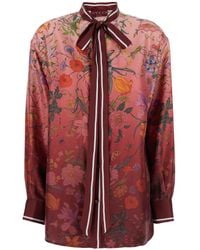 Gucci - Silk Floral Shirt - Lyst