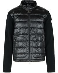 Moncler - Padded Wool Cardigan With Zip - Lyst