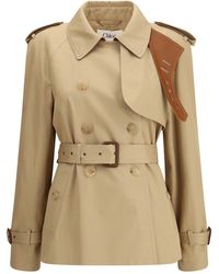 Chloé - Chloã Short Cotton Gabardine Trench Coat - Lyst