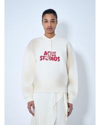 Acne Studios - Logo Embroidered Sweatshirt - Lyst