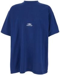 Balenciaga - Tshirt With Logo On Front And Maxi Logo On Back - Lyst