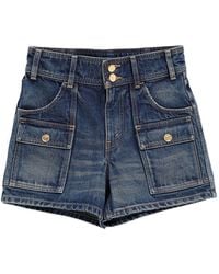 Celine - Denim Cotton Shorts - Lyst
