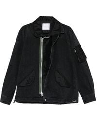 Sacai - Denim And Nylon Jacket - Lyst