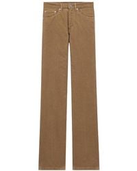 Saint Laurent - Clyde Wide Leg Pants Cotton Trousers - Lyst