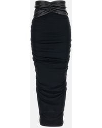 ANDAMANE - Ursula Draped Midi Skirt - Lyst