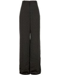 Saint Laurent - Pritned Satin Wide-Leg Pant - Lyst