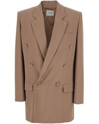 Saint Laurent - Double Breasted Jacket With Classic Lapels - Lyst