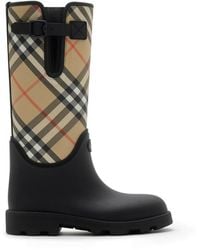 Burberry - Marsh Stamp High Rubber Boots - Lyst