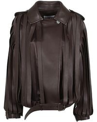 Loewe - Leather Belted Jacket - Lyst