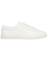 Saint Laurent - Andy Leather Low-top Leather Sneakers - Lyst