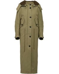 Prada - Single-Breasted Long Coat - Lyst