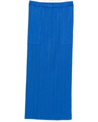 Pleats Please Issey Miyake - Pleated Long Skirt - Lyst