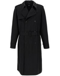 Fendi - Wool Trench Coat - Lyst