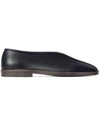 Lemaire - Piped Leather Flat Slippers - Lyst